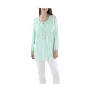 Tommy Hilfiger green Pin Tuck Women's Boho Chic Peasant Top Size  1X